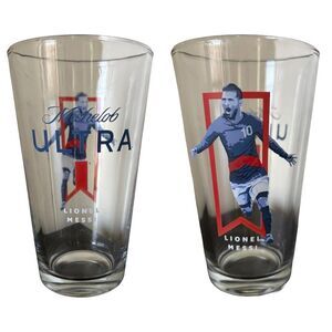 Michelob Ultra Lionel Messi Pint Glass 16 oz Beer Cup Soccer One Cup